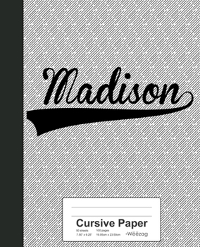 Paperback Cursive Paper: MADISON Notebook Book