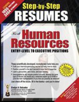 Paperback STEP-BY-STEP RESUMES For All Human Resources Entry-Level to Executive Positions Book