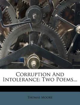 Paperback Corruption and Intolerance: Two Poems... Book