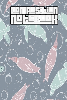 Composition Notebook: College Ruled 6" x 9" Artic Cute Turtle Design Writing Notes Journal,Office,Kids,School and college student