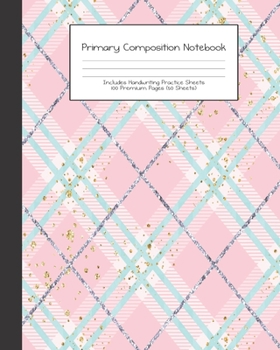 Paperback Primary Composition Notebook: Wintertime School Girls Winter Fun -Grades K-2 - Handwriting Practice Paper-Primary Ruled With Dotted Midline - 100 Pg Book