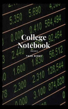 Paperback College Notebook: Take Risks Book