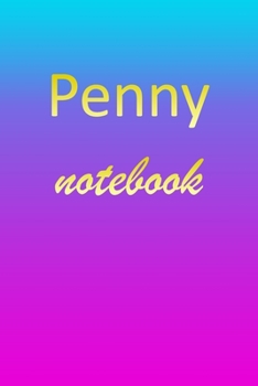 Paperback Penny: Blank Notebook - Wide Ruled Lined Paper Notepad - Writing Pad Practice Journal - Custom Personalized First Name Initia Book