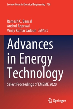 Paperback Advances in Energy Technology: Select Proceedings of Emsme 2020 Book