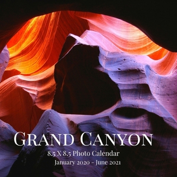 Paperback Grand Canyon 8.5 X 8.5 Photo Calendar January 2020 - June 2021: 18 Monthly Mini Picture Book- Cute 2020-2021 Year Blank At A Glance Monthly Colorful D Book