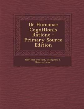 Paperback de Humanae Cognitionis Ratione - Primary Source Edition [Latin] Book