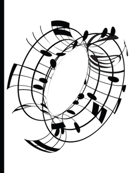 Paperback Music Notes in the Round: 8.5 x 11 College Ruled Notebook Book
