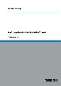 Paperback Haftung des GmbH-Geschäftsführers [German] Book