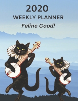 Paperback Undated Blank Weekly Planner: Black Cat Pun Cover - Plan Day, Week, Month For The Year - Schedule Tasks Monthly or Yearly & See Each Hour: Cute Kitt Book