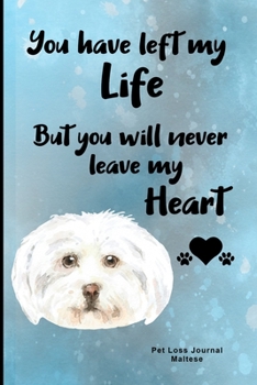 Paperback Pet Loss Journal Maltese: Guided Prompt Keepsake Workbook Book