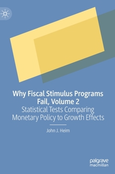 Hardcover Why Fiscal Stimulus Programs Fail, Volume 2: Statistical Tests Comparing Monetary Policy to Growth Effects Book