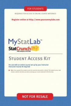 Misc. Supplies MyLab Statistics -- Valuepack Access Card Book