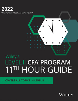 Paperback Wiley's Level II Cfa Program 11th Hour Final Review Study Guide 2022 Book