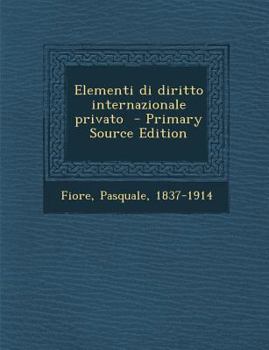 Paperback Elementi Di Diritto Internazionale Privato [Italian] Book