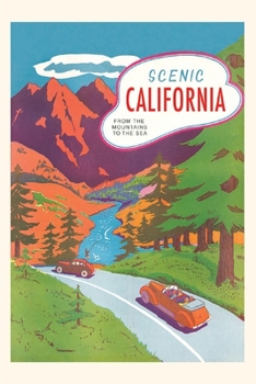 Paperback Vintage Journal California Travel Poster Book