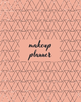 Makeup Planner: Face Chart Workbook for Planning and Practicing Makeup/Personal and Professional Fancy Peach/Nude with Textured Design