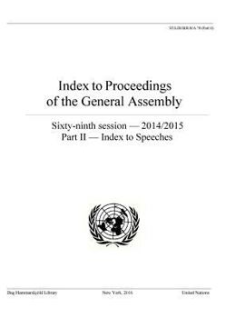 Paperback Index to Proceedings of the General Assembly 2014/2015: Part II - Index to Speeches Book