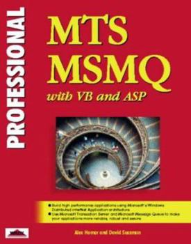 Paperback Professional MTS and Msmq with VB and ASP Book