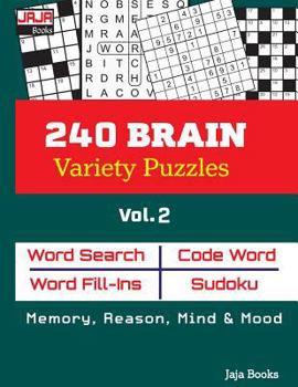 Paperback 240 BRAIN Variety Puzzles; Vol. 2 Book