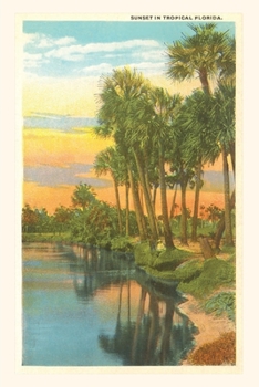 Paperback Vintage Journal Sunset, Palm Trees, Florida Book
