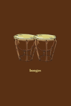Bongos: Minimal Design Lined Practice Journal 6” x 9” 120 pages