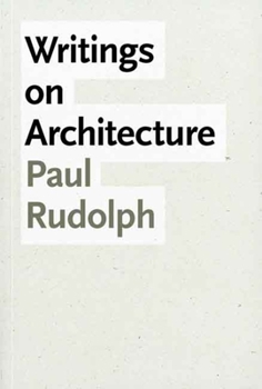 Paperback Writings on Architecture Book