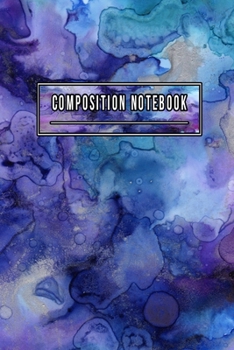 Paperback Composition Notebook: College Ruled 6" x 9" Ink Abstract Writing Notes Journal, Office, Kids, School and college student. Book