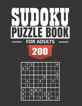 Paperback Sudoku Puzzle Book for Adults: 200 Easy to Insane Sudoku Puzzles with Solutions paperback game suduko puzzle books for adults large print sudoko puzz [Large Print] Book