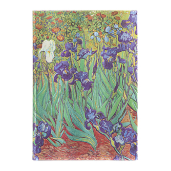 Hardcover Paperblanks Van Gogh's Irises MIDI Address Book Elastic Band Closure 144 Pg 120 GSM Book