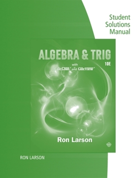 Paperback Study Guide with Student Solutions Manual for Larson's Algebra & Trigonometry, 10th Book