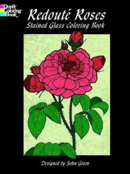 Paperback Redoute Roses Stained Glass Coloring Book