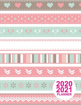 Paperback 2020 2021 Planner: Pretty Daily, Weekly and Monthly Planner 2 Years - Agenda Schedule Organizer Logbook and Personal Journal Diary - 24 M Book