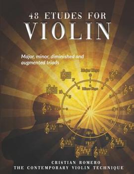 Paperback 48 Etudes for Violin: Major, minor, diminished and augmented triads Book