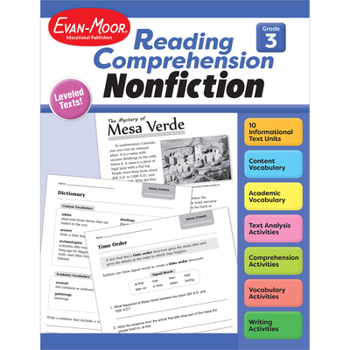 Paperback Reading Comprehension, Nonfiction, Grade 3 Book