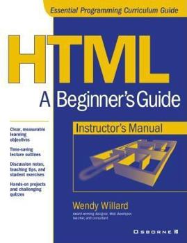 Hardcover HTML: A Beginner's Guide Instructor's Manual Book