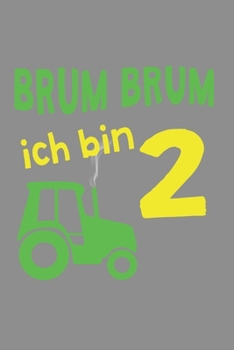 Notizbuch A5 (6X9zoll) Kariert 120 Seiten: Traktor T-Shirt 2. Geburstag Geschenk 2 Jahre Trecker (German Edition)