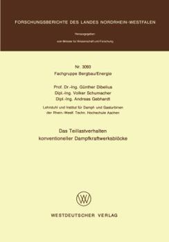 Paperback Das Teillastverhalten Konventioneller Dampfkraftwerksblöcke [German] Book