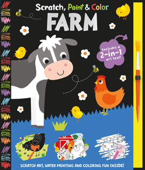 Spiral-bound Scratch, Paint & Color Farm Book