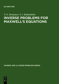 Hardcover Inverse Problems for Maxwell's Equations Book