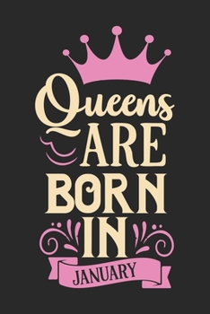 Paperback Queens are born in january: January Birthday Line Journal Book