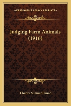 Paperback Judging Farm Animals (1916) Book