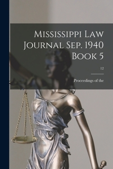 Paperback Mississippi Law Journal Sep. 1940 Book 5; 12 Book