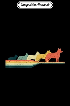 Composition Notebook: Australian Red Heeler Vintage Retro Style  Journal/Notebook Blank Lined Ruled 6x9 100 Pages