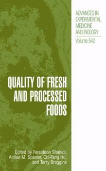 Paperback Quality of Fresh and Processed Foods Book