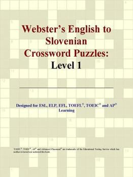 Paperback Webster's English to Slovenian Crossword Puzzles: Level 1 Book