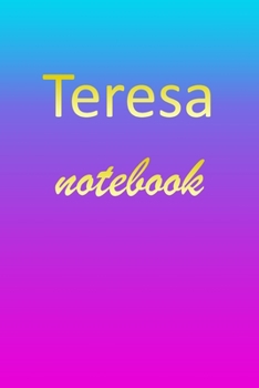 Paperback Teresa: Blank Notebook - Wide Ruled Lined Paper Notepad - Writing Pad Practice Journal - Custom Personalized First Name Initia Book