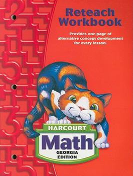 Paperback Harcourt Math Georgia Edition Reteach Workbook Book