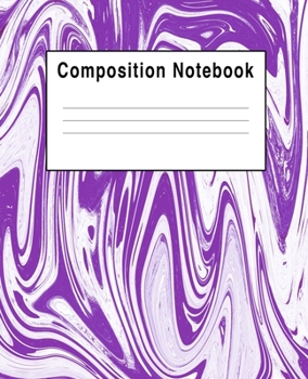 Composition Notebook: Swirls White Purple Abstract