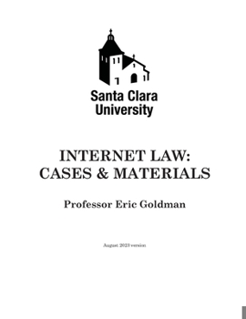 Paperback Internet Law: Cases & Materials (2023 Edition) Book