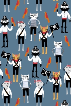 Paperback Notes: A Blank Sketchbook with Pirate Cats Pattern Cover Art Book